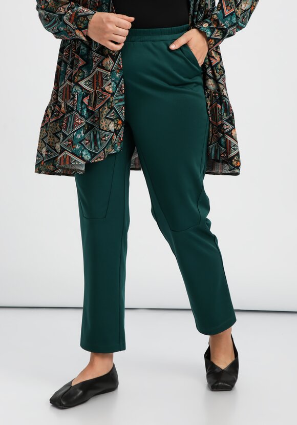 Брюки оригинального кроя на резинке шир.  580, рис. 8