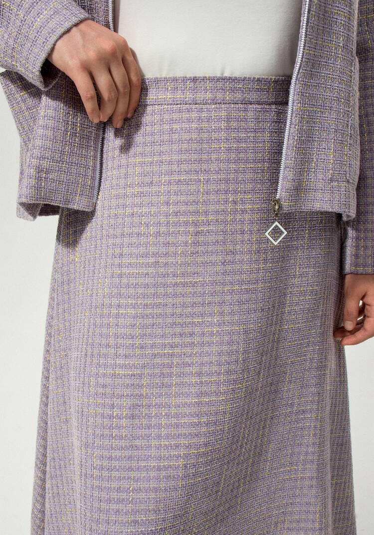 Юбка А-силуэта на резинке по спинке твидовая шир.  750, рис. 7