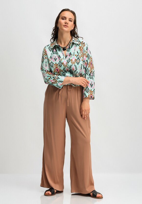 Брюки палаццо с резинкой на поясе шир.  580, рис. 32