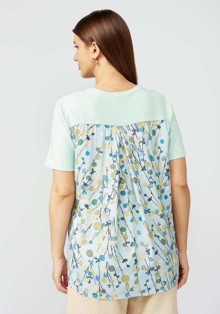 Блуза в комбинации из двух тканей шир.  750, рис. 3