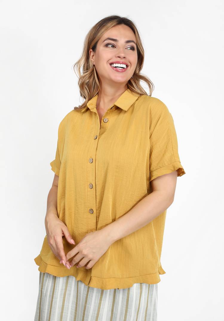 Блуза свободного силуэта с воланами шир.  750, рис. 5