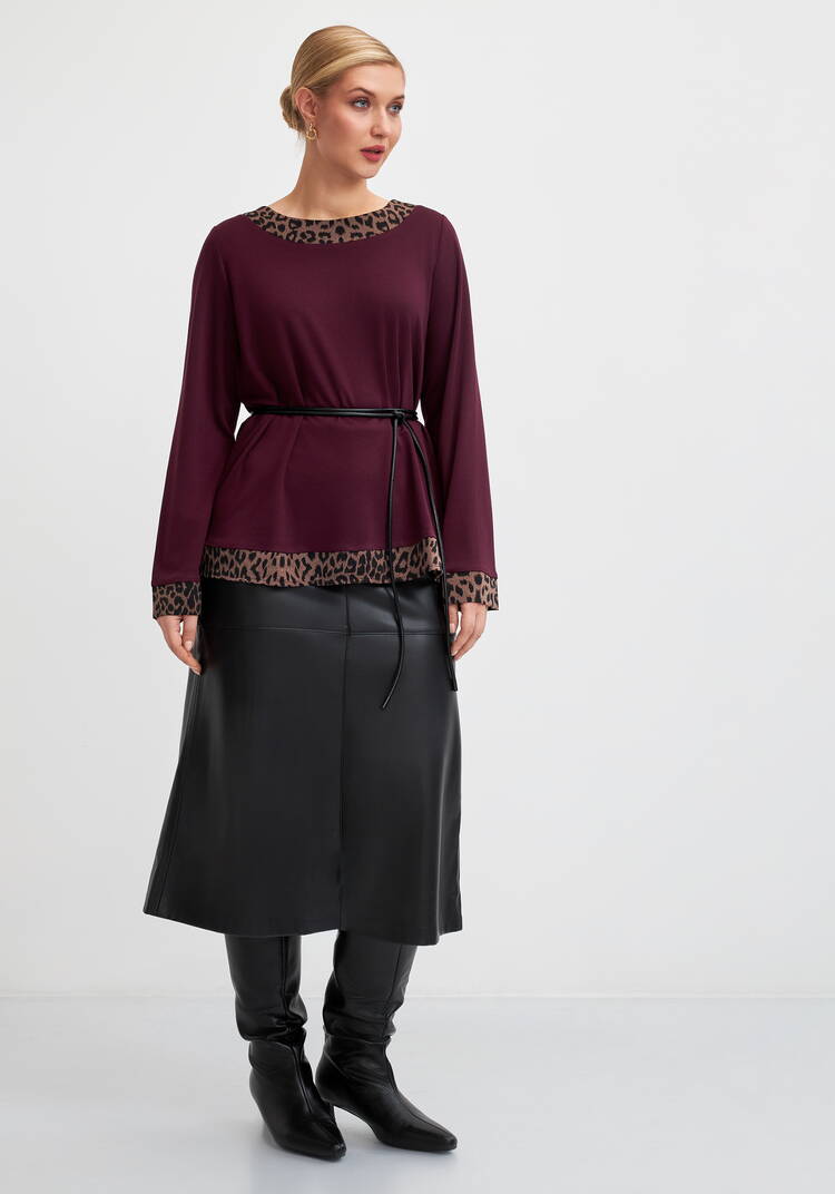 Блуза трикотажная с вставкой шир.  750, рис. 8