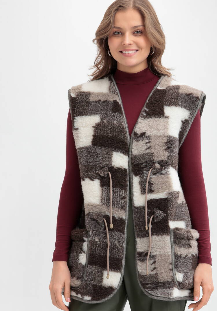 Жилет из овечьей шерсти Меринос шир.  750, рис. 1