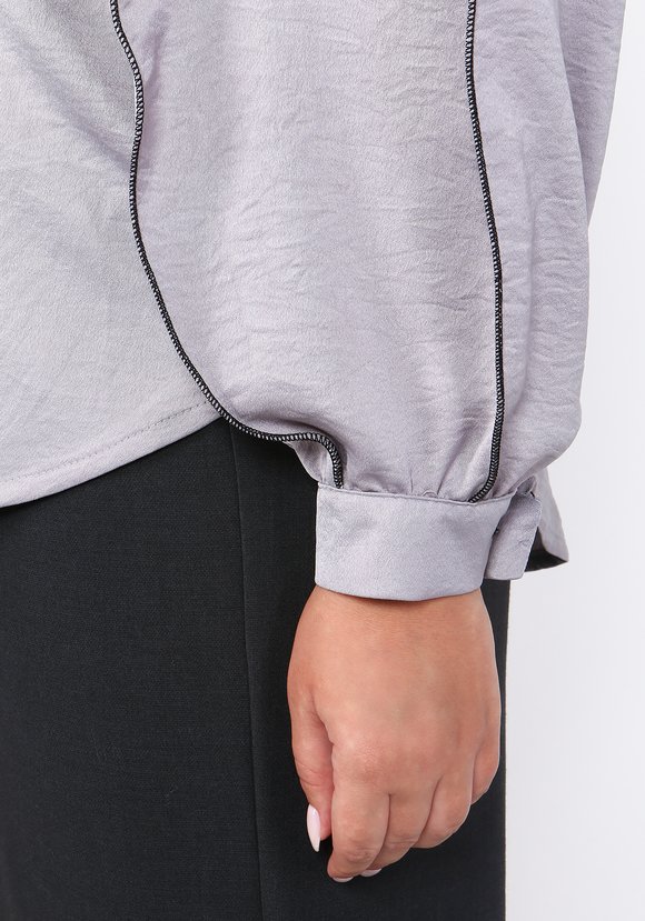 Блуза с рельефными рукавами шир.  580, рис. 13