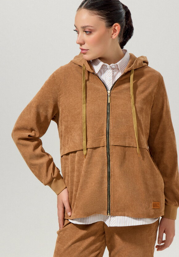 Толстовка вельветовая на молнии шир.  580, рис. 2