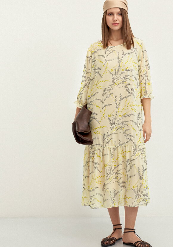 Платье с цветочным принтом шифоновое шир.  580, рис. 15