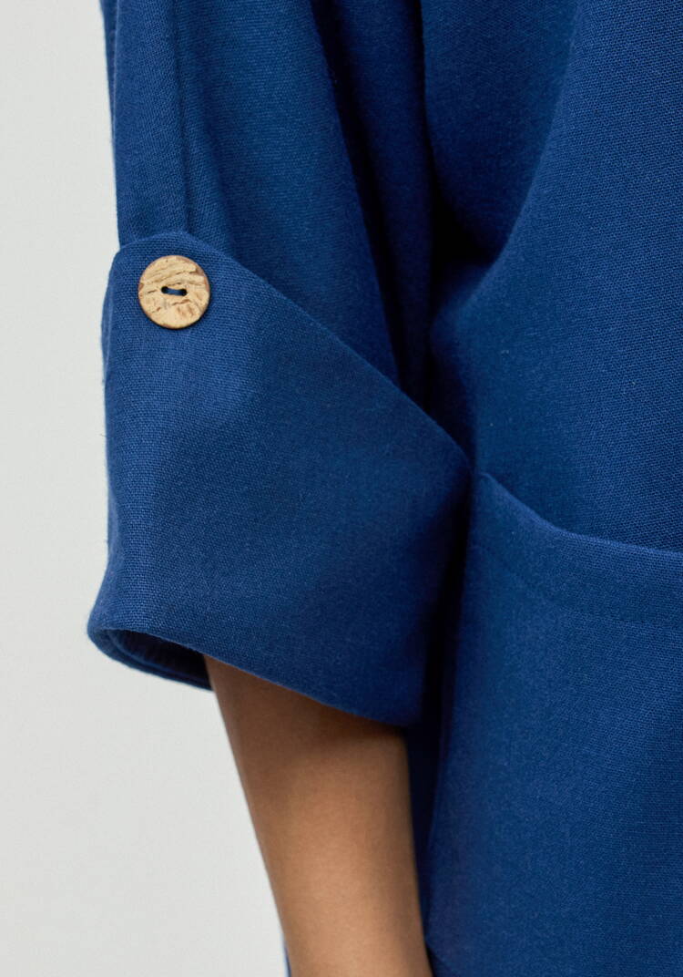 Блуза льняная с рукавами кимоно шир.  750, рис. 16