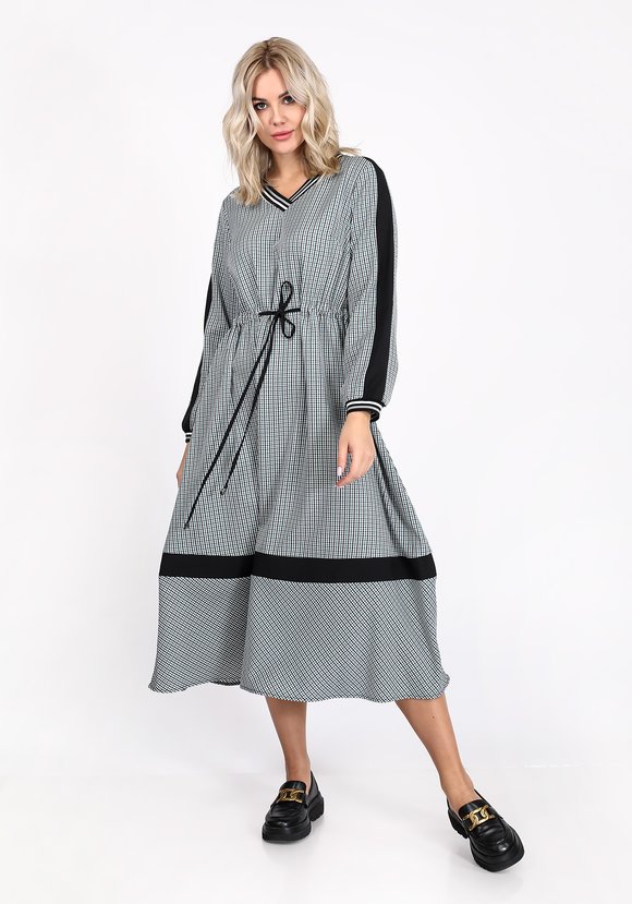 Платье миди с кулиской на талии шир.  580, рис. 5