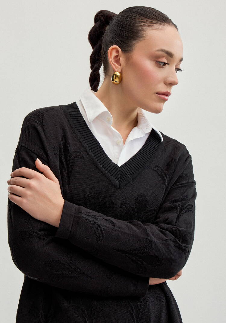 Платье миди с поясом и V-образным вырезом шир.  750, рис. 12