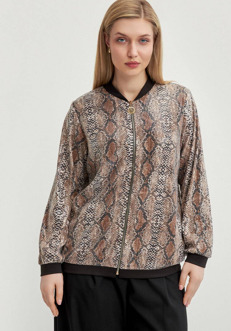 Бомбер с пайетками на подкладке шир.  750, рис. 16