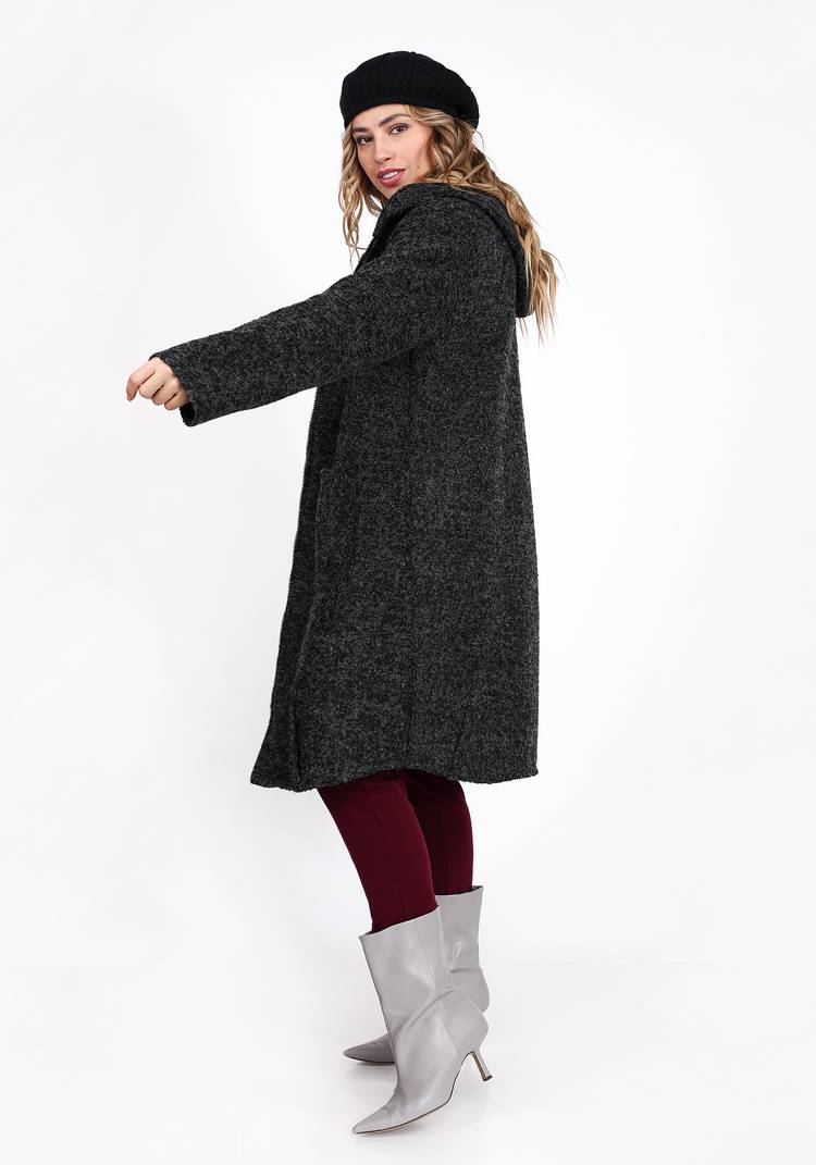 Пальто расклешенного кроя с капюшоном шир.  750, рис. 4