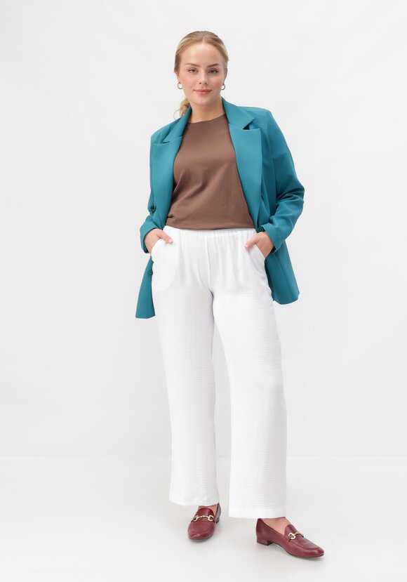 Брюки палаццо на резинке шир.  580, рис. 11