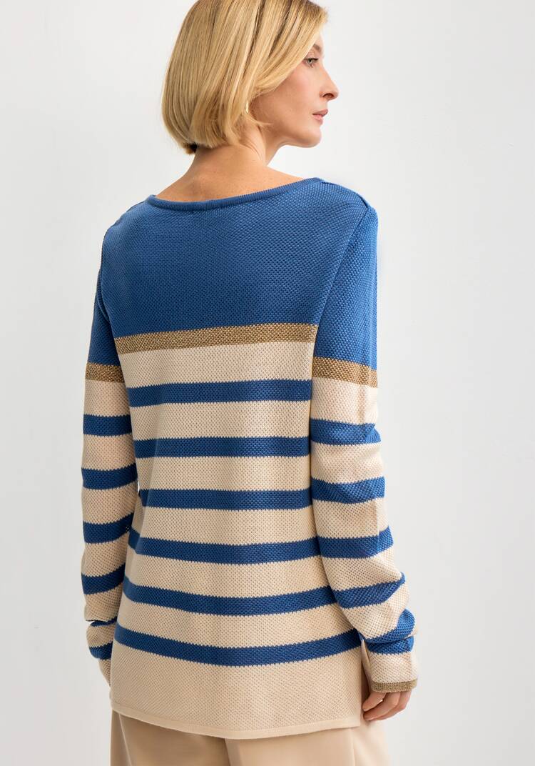 Джемпер в полоску с метанитью шир.  750, рис. 4