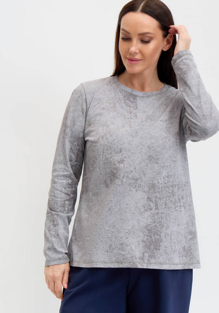 Лонгслив с принтом на горловине спинки шир.  750, рис. 13