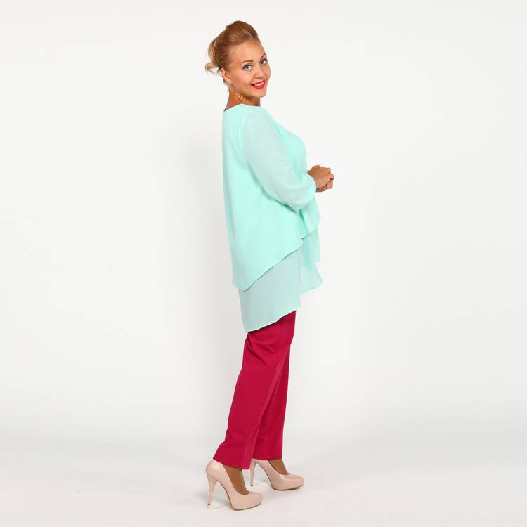 Туника из шифона с удлиненной спинкой шир.  750, рис. 10