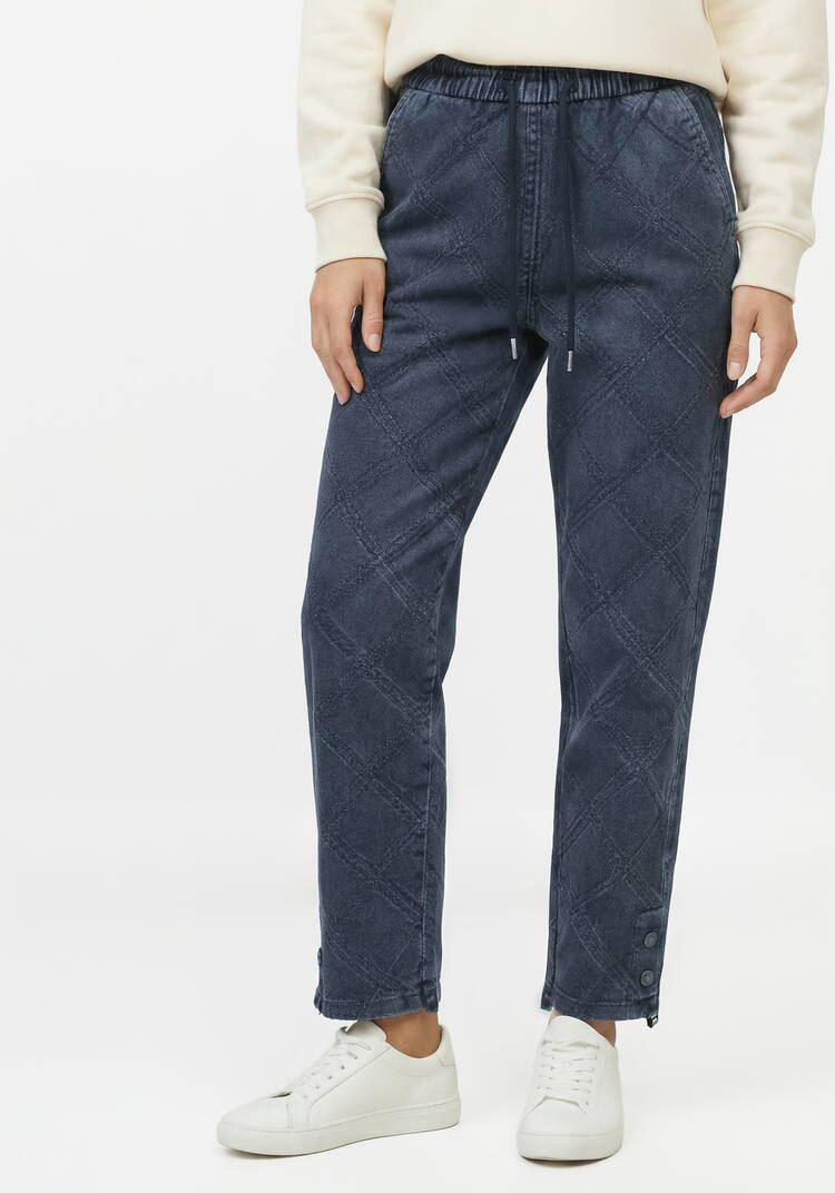 Джинсы с фактурным узором шир.  750, рис. 4