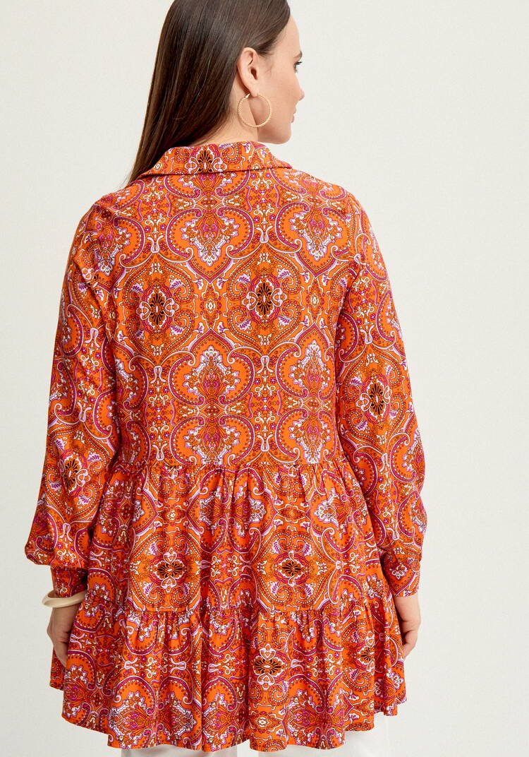 Блуза А-силуэта с ярусами шир.  750, рис. 3