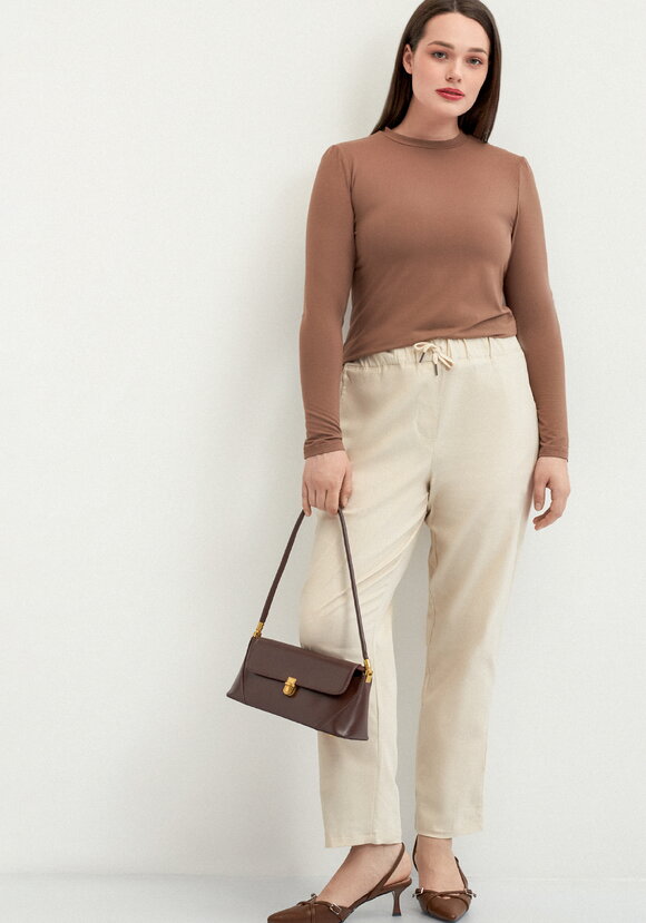 Брюки зауженные с контрастной отделкой шир.  580, рис. 27