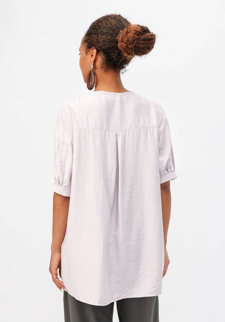 Блуза свободная с декоративными завязками шир.  750, рис. 3