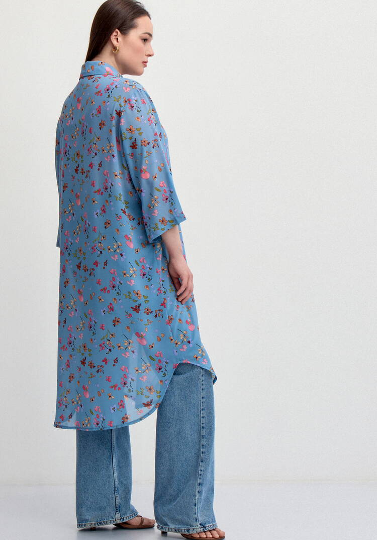 Рубашка с флористическим принтом шир.  750, рис. 17