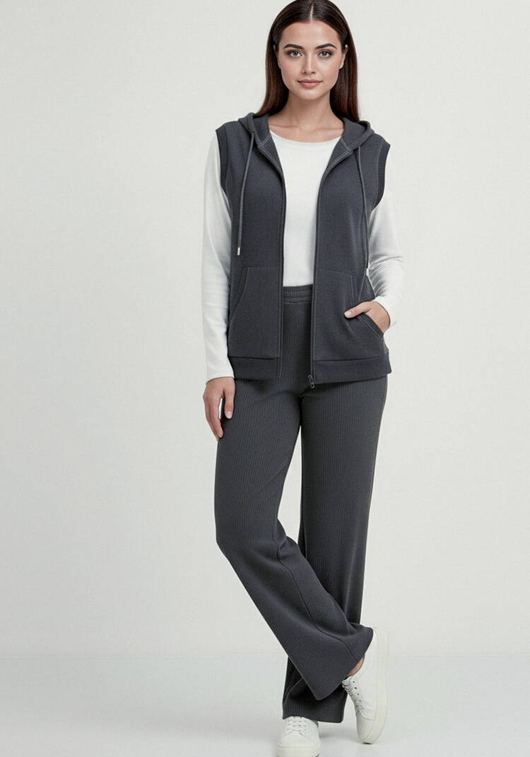 Брюки из микровельвета с начёсом шир.  750, рис. 24