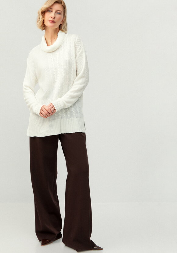 Удлиненный джемпер с косами шир.  580, рис. 12