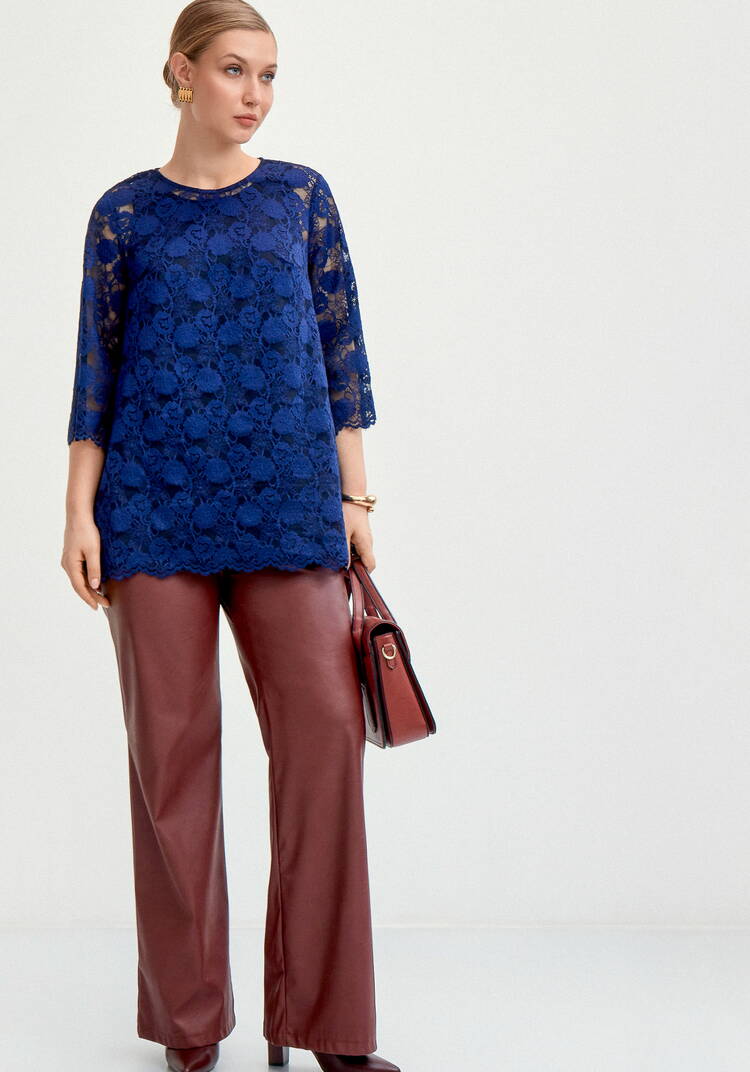 Туника из кружева с топом шир.  750, рис. 19