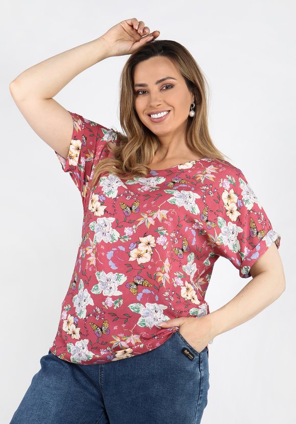 Блуза Цветочный рассвет шир.  580, рис. 18