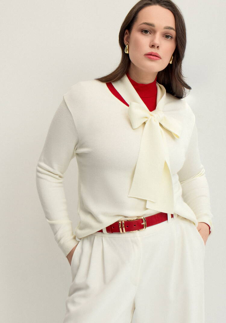 Джемпер со съемным бантом шир.  750, рис. 7