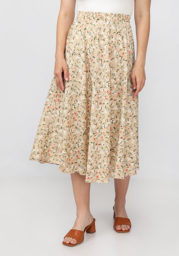 Комплект: блузат+юбка c цветочным принтом шир.  580, рис. 32