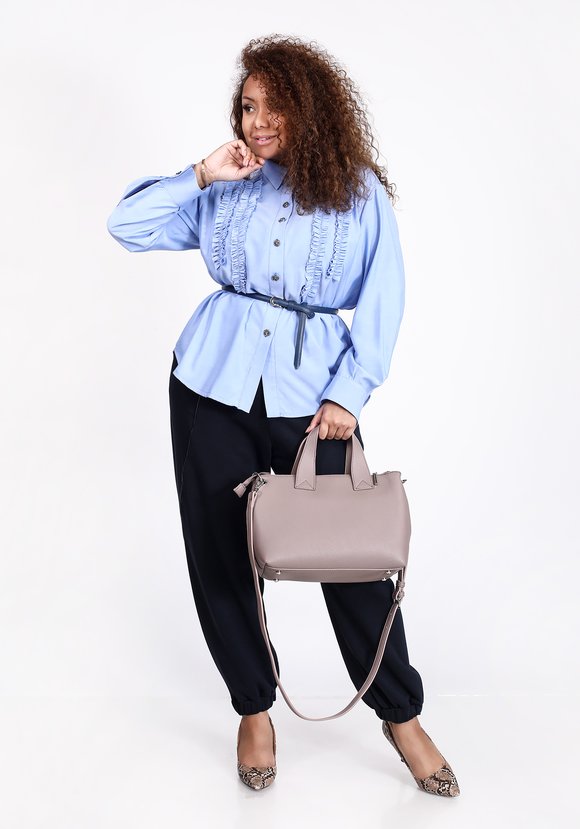 Блуза с вертикальными рюшами шир.  580, рис. 8