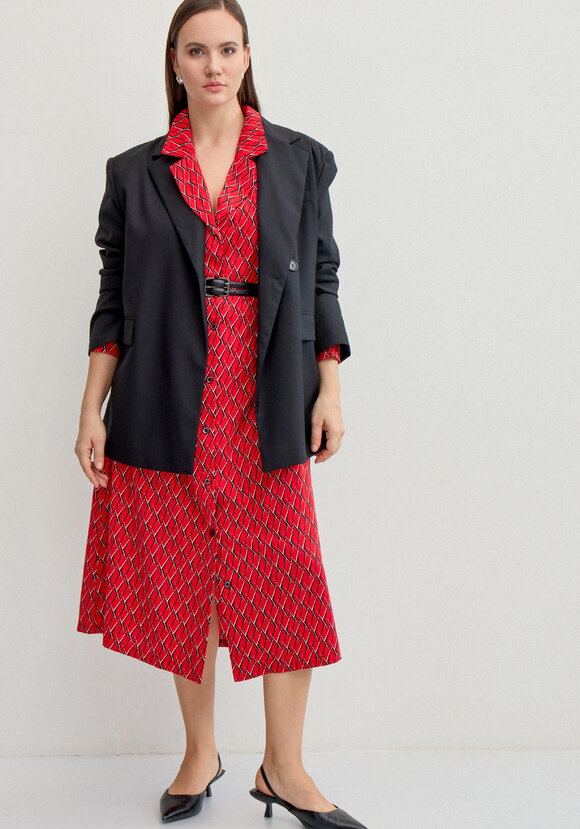 Платье рубашка с отложным воротником шир.  580, рис. 1