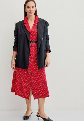 Платье рубашка с отложным воротником