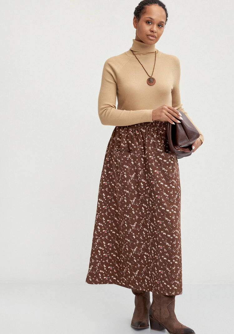 Юбка с оригинальными карманами впереди шир.  750, рис. 6