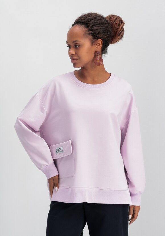 Свитшот свободного кроя с накладным карманом шир.  580, рис. 1