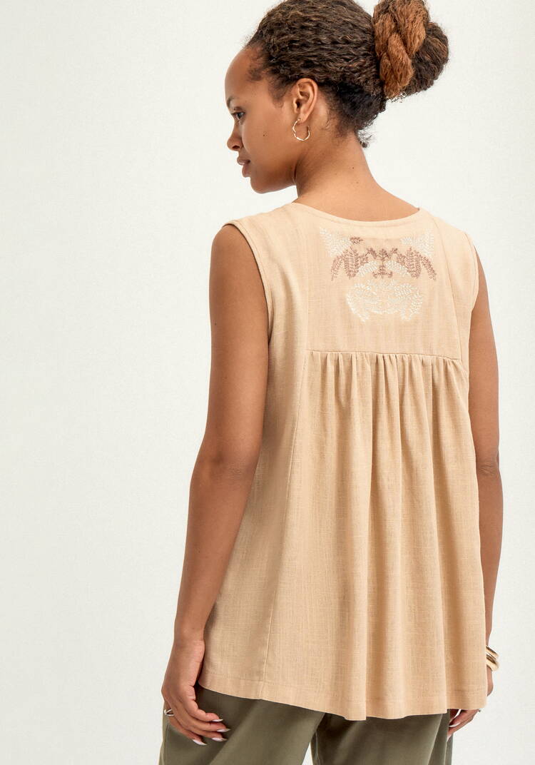 Блуза с вышивкой по переду и спинке шир.  750, рис. 3