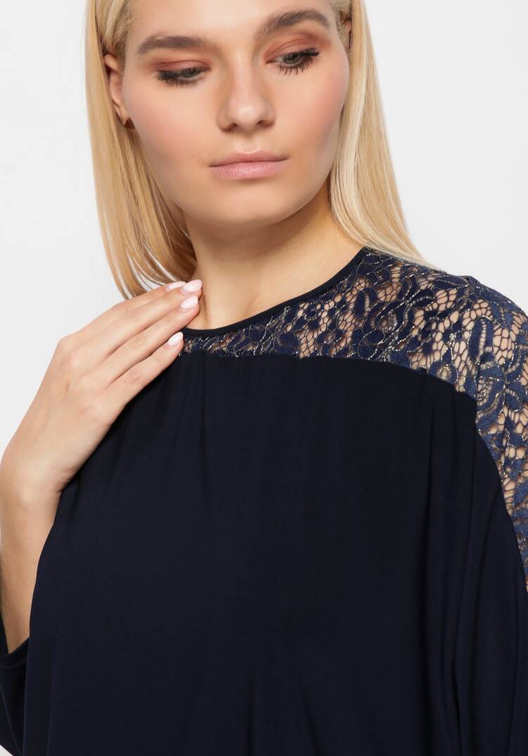 Блуза со вставкой из кружева шир.  750, рис. 12