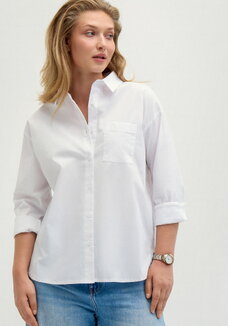 Рубашка оверсайз со спущенным плечом