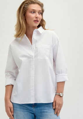 Рубашка оверсайз со спущенным плечом