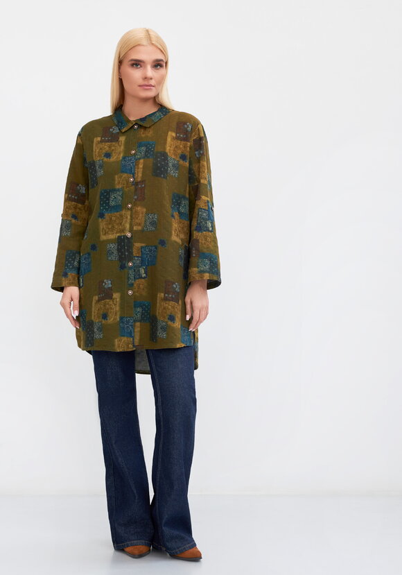 Рубашка женская, удлиненная Илона шир.  580, рис. 4