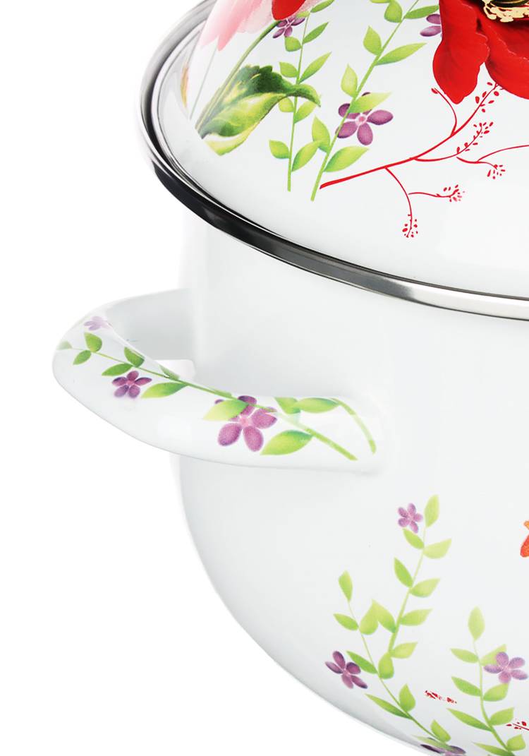 Кастрюля эмалированная Букет шир.  750, рис. 5