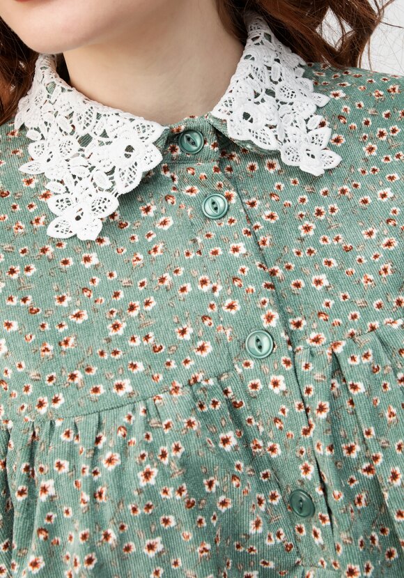 Блуза с цветочным принтом и воротником шир.  580, рис. 20