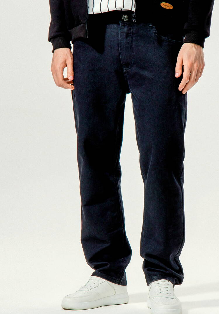 Брюки прямые из джинсовой ткани с карманами шир.  750, рис. 23