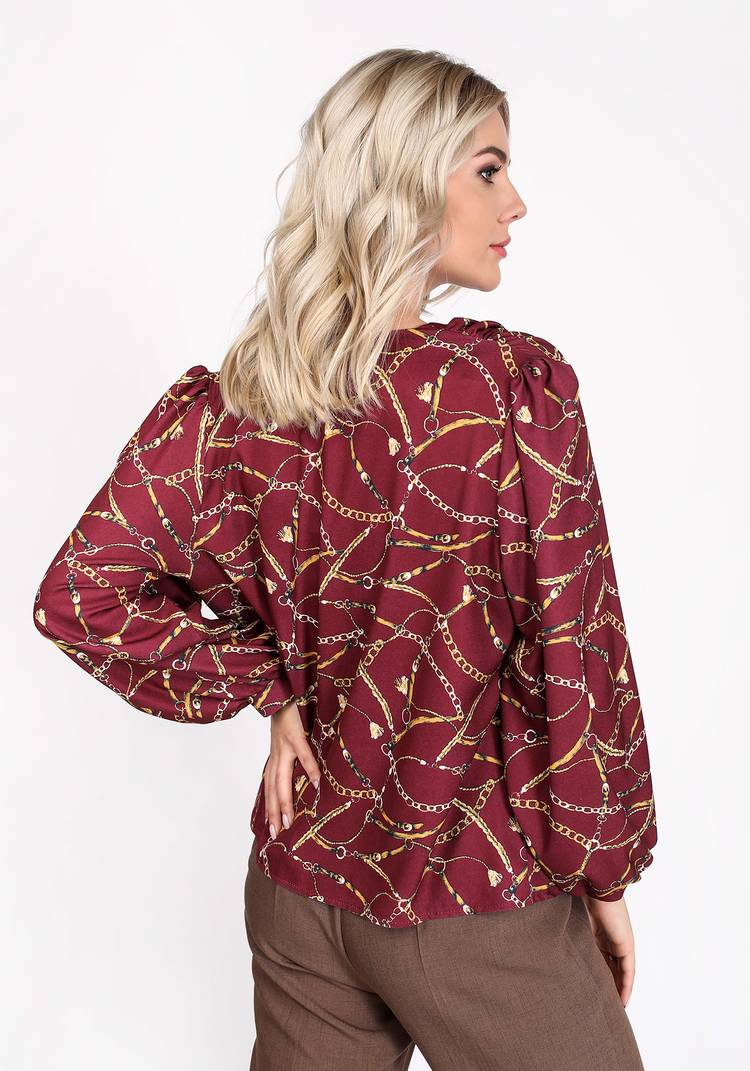 Блуза со сборкой и V-образным вырезом шир.  750, рис. 3