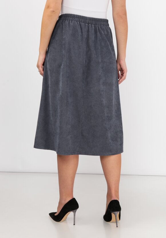 Юбка свободного кроя вельветовая с карманами шир.  580, рис. 3