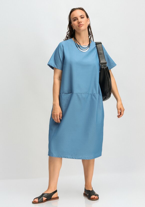 Платье свободного кроя с потайными карманами шир.  580, рис. 8