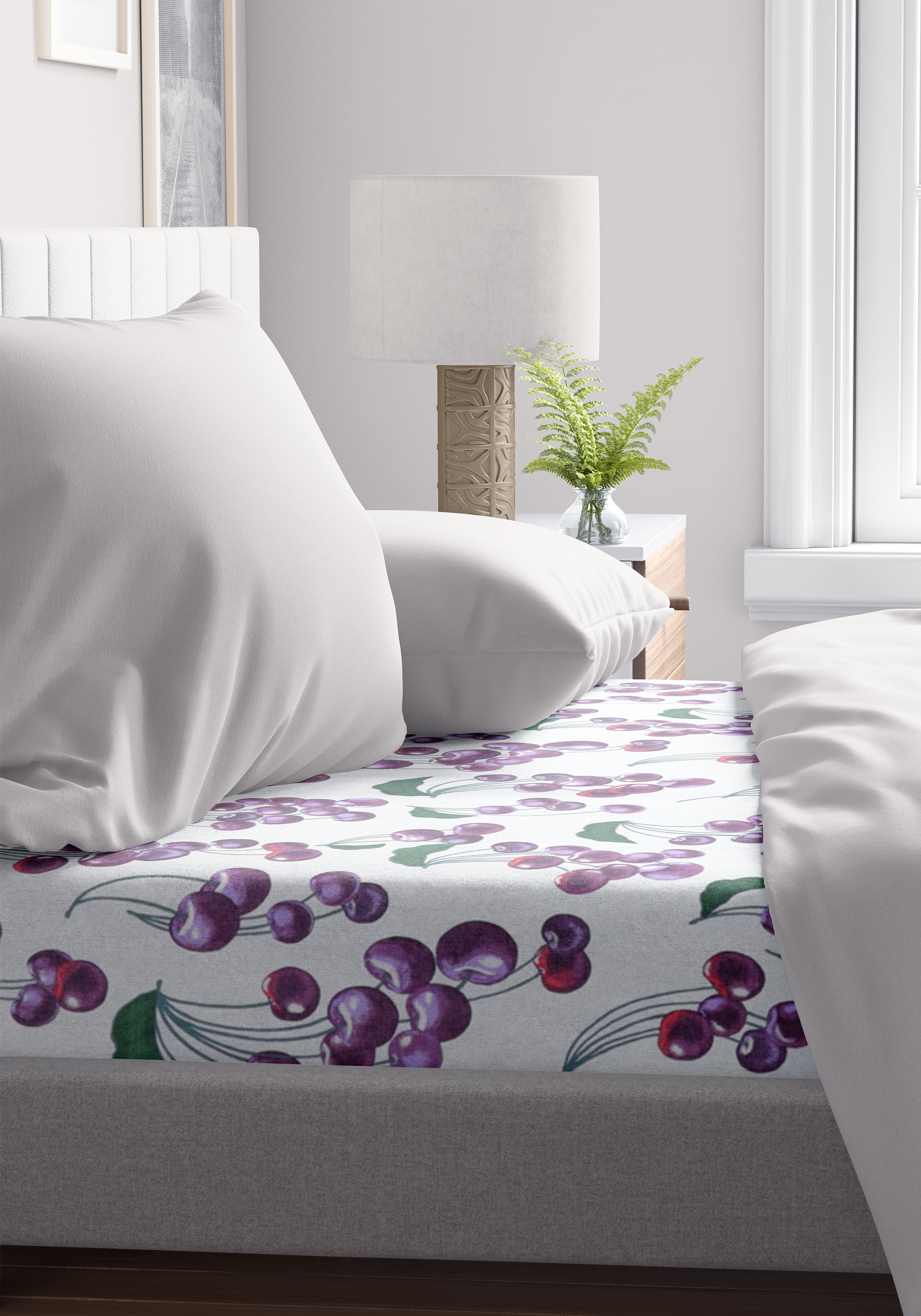 

Простыня "Вишневый сад", Белый