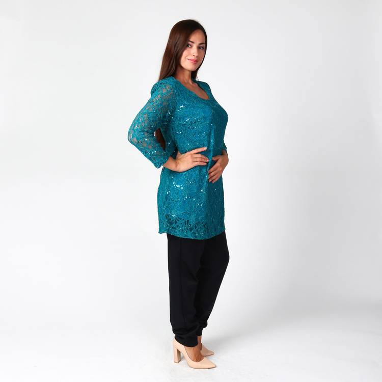 Туника из ажурной ткани шир.  750, рис. 13