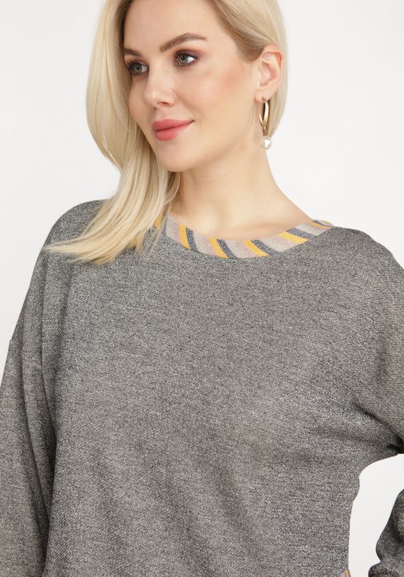 Джемпер комбинированный с метанитью шир.  580, рис. 7