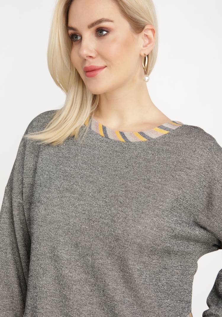 Джемпер комбинированный с метанитью шир.  750, рис. 7